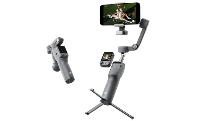 DJI Osmo Mobile 8P Gimbal Stabilizer for iPhone & Android, Remote Controller, Native Tracking, Built-in Extension Rod & Tripod, 10h Battery, Robust 3-Axis Stabilization, 360° Pan Rotation, Phone Gimbal
